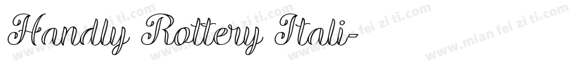 Handly Rottery Itali字体转换
